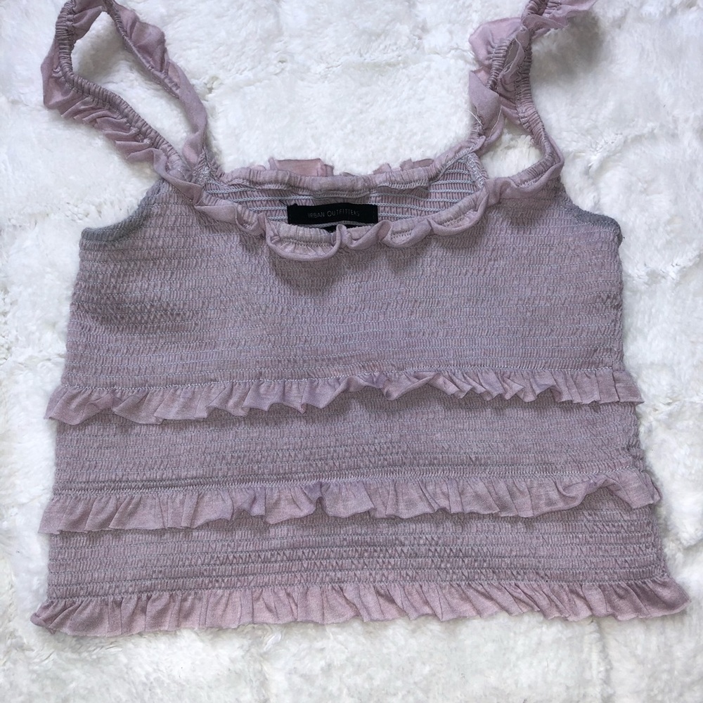 Light purple urban outfitters ruffle cami